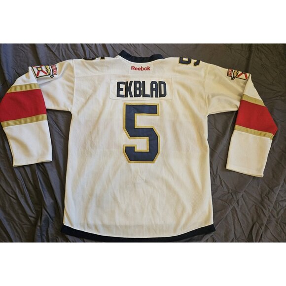 Florida Panthers Reebok Indo Edge Away Mens Jersey Player #5 Aaron Ekblad - Picture 9 of 16